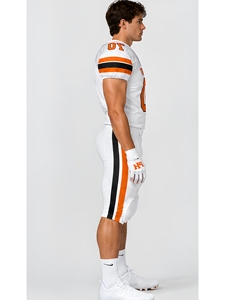 Uniforme de football américain personnalisé avec logo 3D imprimé, 100% polyester, anti-UV, rembourré, nom et numéro de l'équipe, vêtements d'équipe de football américain - Product Image 3
