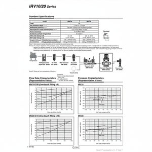 SMC Pneumatics-Regulador de vacío de alto rendimiento, regulador de presión de alto rendimiento - Product Image 1