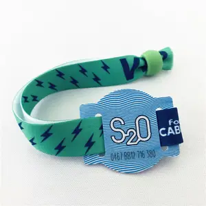 Einweg-Armband aus RFID-Stoff NFC Woven Event Bracelet For Cashless