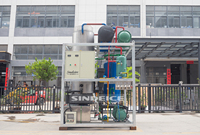 Machine à glace en tubes industrielle haute efficacité 15 tonnes/24h, entièrement automatique, refroidissement par eau, pour glace comestible