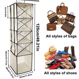 Multifunctional All-in-one Wardrobe <b>Shoe</b> Bag Clothes Hanging Storage - Product Image 3