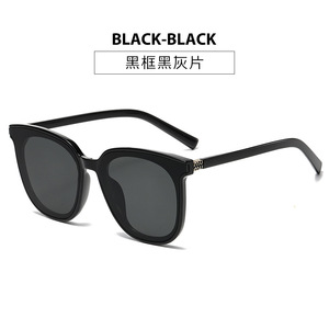 Women Oversized <b>Sunglasses</b> Black PC Frame UV400 Protection For <b>Round</b> Faces Travel Vacation - Product Image 2