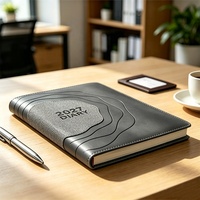 Carnet de notes promotionnel personnalisé en cuir cousu, couverture rigide A5, pour le bureau et les affaires