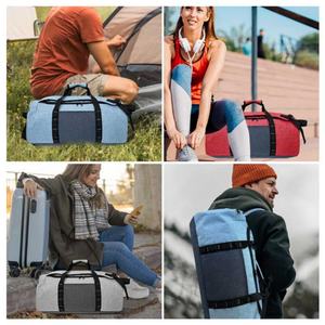 Bolsa de Viaje Grande Personalizada al por Mayor, Nuevo Diseño, de Poliéster, para Gimnasio, Ejercicio, con Cremallera, Impermeable, Portátil, para Almacenamiento - Product Image 3
