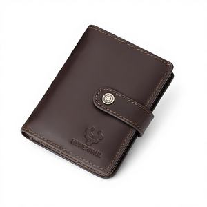 Porte-monnaie unisexe en cuir Crazy Horse Hummer Paul, portefeuille court RFID, fermeture éclair vintage transfrontalière, cuir véritable, polyester, <span class=keywords><strong>carte</strong></span> - Product Image 1