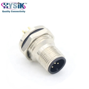 ขั้วต่อแบบแผง M12 4 ขั้ว แบบ IP67 ตัวผู้ พร้อมสายพ่วงแบบ A-Coded สำหรับมอเตอร์แปรงล้างรถอัตโนมัติ - Product Image 5