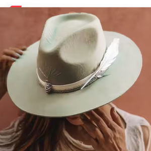 En gros <span class=keywords><strong>noir</strong></span> pas cher laine fedora chapeaux pour hommes <span class=keywords><strong>borsalino</strong></span> nouveau - Product Image 1