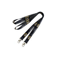 Großhandel Günstige Personalisierte Sublimations-Bedruckte Polyester-Halsbänder Schwarze Blanko-Lanyards