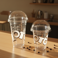 Gobelets jetables transparents en PET de qualité alimentaire pour boissons froides avec couvercles et pailles, sans BPA, imprimés sur mesure pour bubble tea et smoothies