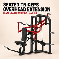 Machine d'extension des triceps assise pour salle de sport commerciale, entraîneur de force des bras avec siège réglable et barre de préhension inclinée
