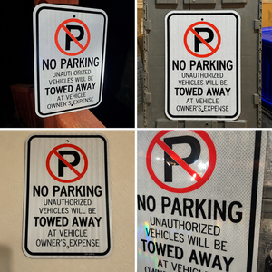 Aluminum Reflective No Parking Signs Custom Multi Language No Parking Anytime Regulatory Parking Safety <strong>Sign</strong> OEM Manufacturer - Product Image 3
