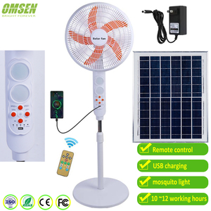 16 Inch Solar Standing Fan With Solar USB Charging <b>Remote</b> <b>Control</b> Mosquito <b>Light</b> Working 10 Hours FS-728 the Solar Fa - Product Image 1