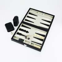 Personnaliser le backgammon en cuir PU de grande taille avec jeu de plateau