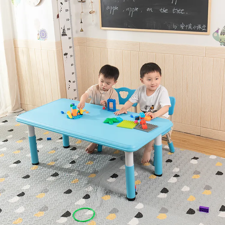 Tavolo per bambini Sedia di Plastica Regolabile in Altezza I Bambini Tavolo E Sedia Set Daycare Tavoli