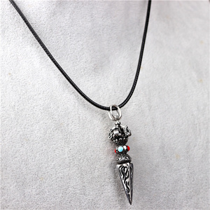Collier Pendentif Tibétain Personnalisé en Argent Plaqué S925 avec Diamant et Perles Bouddhistes de Démoniaque Subjugation, Vente en Gros - Product Image 2