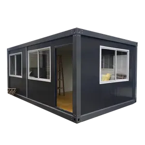 Nieuw Ontwerp Prefab Huis 20 Voet Twee Verdiepingen Knockdown Sandwichpaneel Geprefabriceerde Opvouwbare Container Huis