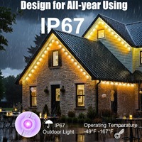 Luces LED Impermeables IP67 con Control Remoto por Aplicación, Fácil Instalación, Iluminación Decorativa para Exteriores, Jardín, Patio y Casa