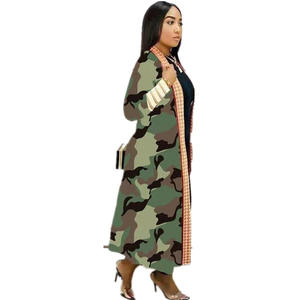 <span class=keywords><strong>Manteau</strong></span> trench pour femme, fabrication directe, veste longue imprimée pour la saison d'automne, taille XL, style formel, fermeture à simple boutonnage - Product Image 5