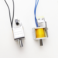 Micro solénoïde de verrouillage, micro solénoïde magnétique push Mini DC 6V/12V solénoïde électrique verrouillage électromagnétique pour armoire 12KV