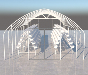 Serre commerciale australienne pour fraises 8x30m avec système hydroponique et contrôle climatique automatique |   Conception à haut rendement - Product Image 2