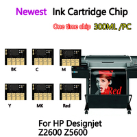 Chip de Cartucho de Tinta 745 745XL de 300 ml para Impresora HP Designjet Z2600 Z5600 (6 Colores 300 ml) para Cartucho de Tinta HP745 745XL