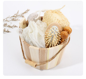Set de Regalo de Spa Natural para Mujer, Set de Baño de Madera <span class=keywords><strong>con</strong></span> Caja de Madera <span class=keywords><strong>con</strong></span> Forma de Corazón y Cepillo para el Cabello, Regalo de Cumpleaños - Product Image 6