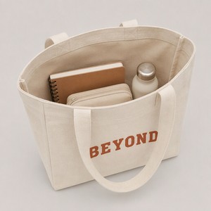 <b>Canvas</b> <b>Tote</b> Bag Heavyweight Cotton Oversized Reusable Shoulder Shopping Bag with Pockets for Women Grocery Beach Travel Work - Product Image 4