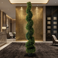 Arbre topiaire artificiel en spirale de 180 cm en pot, construction en plastique écologique, fausse topiaire en forme de serpent, idéal pour les mariages