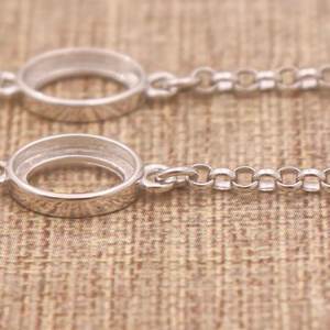 สเตอร์ลิง6*8/<span class=keywords><strong>7</strong></span>*<span class=keywords><strong>9</strong></span>/8*10/<span class=keywords><strong>9</strong></span>*11/10*12มม. กรอบกำไลข้อมือกึ่งเมานต์บาร์เปล่าการตั้งค่าฐาน S925โดยไม่ต้องฝังหิน<span class=keywords><strong>หลัก</strong></span>สำหรับ DIY - Product Image 5