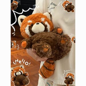 Peluche <span class=keywords><strong>Panda</strong></span> Rosso, Morbido Pupazzo Animale Imbottito, Corpo Arancione Ruggine, Segni Bianchi sul Viso, Regalo di Compleanno 31-50cm per Negozi di Articoli per Bambini - Product Image 2