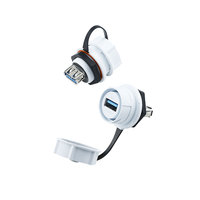 USB 3.0 Panel Mount Socket Type-A Female Industrial Connector for Machine Vision Outdoor Instruments