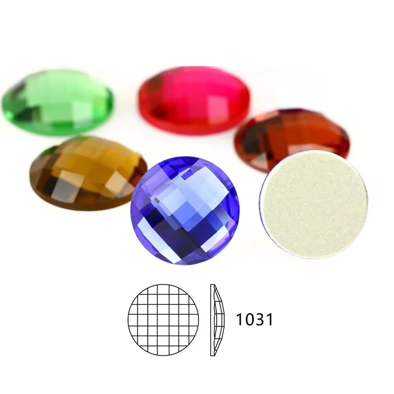 Rivoli Shape Buttons Point Back Crystal