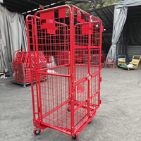 Chariot de stockage industriel pliable et empilable en acier Q235 robuste et personnalisé pour entrepôt