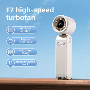 Ventilateur portable en alliage d'aluminium, 1 à 100 vitesses, affichage numérique intelligent, batterie rechargeable 5V 2000mAh, usage domestique - Product Image 2