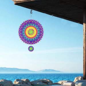 Фабрика OEM 3D металлическое украшение Экологически Чистая нержавеющая сталь 3D вращающийся колокольчик орнамент для сада балкона открытый 30 см - Product Image 2