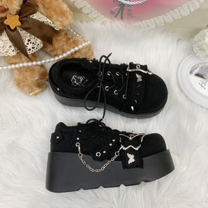 Nouvelles Chaussures Plateformes <span class=keywords><strong>Creepers</strong></span> Style Spice Girl 2026, Punk Lolita, Bout Rond, Boucle, Lacets, Style Britannique et Japonais - Product Image 3