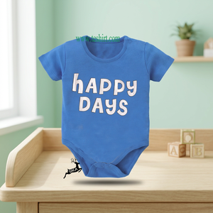 Pijama de Bebé de Algodón Orgánico Personalizado al por Mayor, Suave y Sólido, 100% Algodón, Transpirable, Antibacteriano, de Secado Rápido, Unisex para Recién Nacidos - Product Image 1