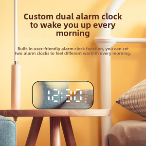 Altavoz con Espejo M3, Reloj Despertador de Escritorio con Radio FM, Tarjeta TF, Carga Tipo-C - Product Image 3