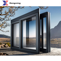 Ventanas Residenciales de Aluminio con Marco Abatible, Diseño Moderno, Doble Acristalamiento, Color Personalizado