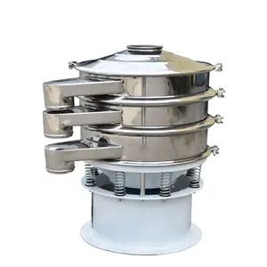 Máquina de tela vibratória para farinha de trigo Xianchen, motor elétrico de aço inoxidável de alta eficiência, 2 camadas, fornecido para processamento de alimentos