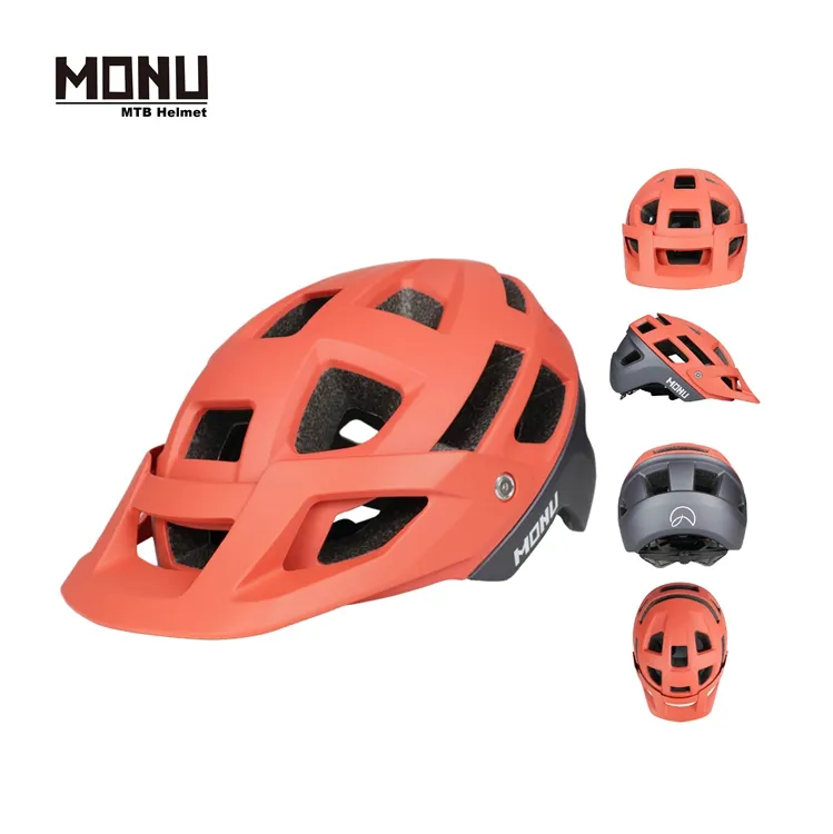 MONU-Casco deportivo para bicicleta de montaña, fabricado en China, con carcasa de PC y Material ABS