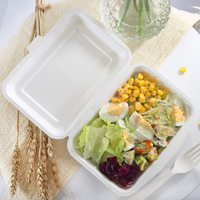 Boîte alimentaire pour sandwichs, conteneur bento, boîte à gâteau, boîte à clapet en pulpe de papier, boîte à burger en bagasse