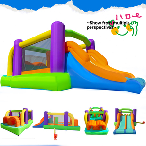 Château gonflable portable pour enfants avec toboggan, structure <span class=keywords><strong>de</strong></span> saut, jouet sportif d'intérieur, écologique, tissu Oxford 420D+840D - Product Image 1