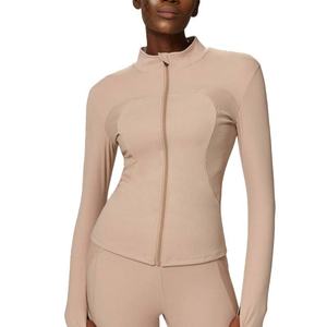 Chaqueta Deportiva de Yoga para Mujer, Personalizada, para Exteriores, con Cremallera, Elástica, Holgada, sin Costuras - Product Image 6