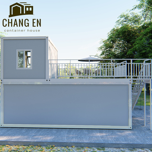 DYCE3 Lujo Escalera al aire libre Pared de vidrio Paquete plano Vida Desmontable Modular Contenedor Casas Villa Dos pisos con terraza - Product Image 3
