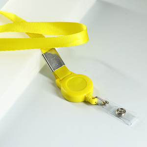 Custom Blank Woven Satin <b>Polyester</b> Eco-Friendly Silk Screen Printed Promotional Card Holder Multi-Color Retractable Neck <b>Lanyard</b> - Product Image 4