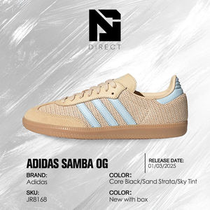Adidas Wmns Samba Og 'black Sanda Strata Sky' Zapatos de diseñador clásicos para mujer, zapatillas deportivas para skate - Product Image 6