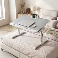 Table de lit pliable pour ordinateur, support portable réglable en hauteur pour ordinateur portable avec tiroir pour la maison, le bureau et le gaming