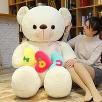 Amour ours en peluche peluche poupée doux mignon ours en peluche jouet anniversaire saint valentin cadeau pour enfants ami ours en peluche oreiller