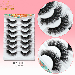 Abestyou Ciglia Finte Intere All'Ingrosso Effetto Occhio di Gatto, Vassoio da 7 Paia, Fatte a Mano, Vegane, Cruelty-Free, Super Morbide, Vassoio <span class=keywords><strong>Bianco</strong></span>, <span class=keywords><strong>Visone</strong></span> 18mm - Product Image 3